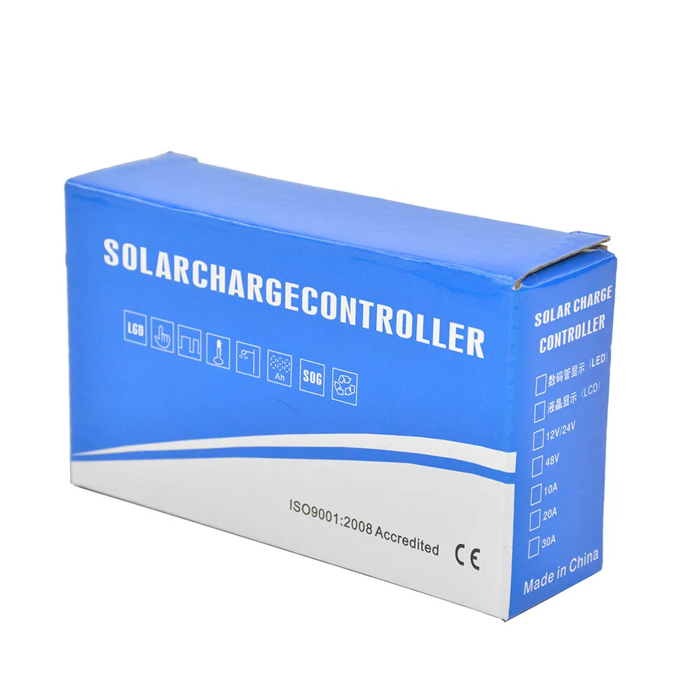 30A/20A/10A 12V 24V автоматическая работа за максимальной точкой мощности Солнечный