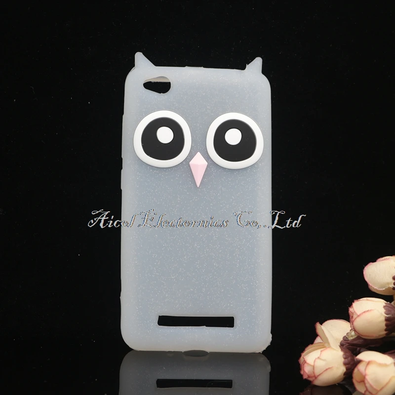 3D милый японский блестящий чехол с котом для Xiaomi Redmi 4A Red Rice 3 Hongmi 4i 4C Redmi Note 3 Note 4X Red Rise Pro Mi5 5S 5X Mi6 - Цвет: Owl Clear