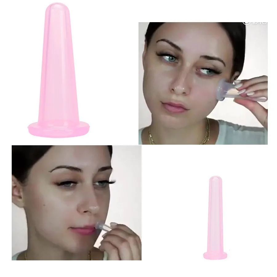 

Mini face vacuum cupping anti age facial lifting silicone massage cans anti cellulite massager cupping set vacuum jars cup 2pcs