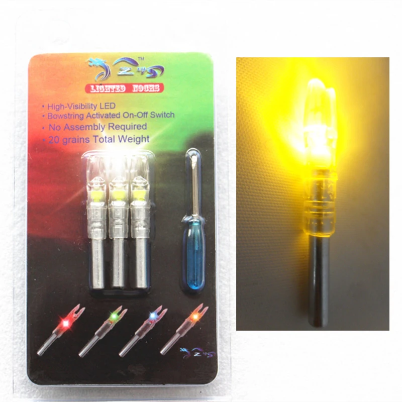 3 шт. светодиодная стрела с автоматическим освещением 6 2 мм|automatic lighted nock|lighted nockarrow