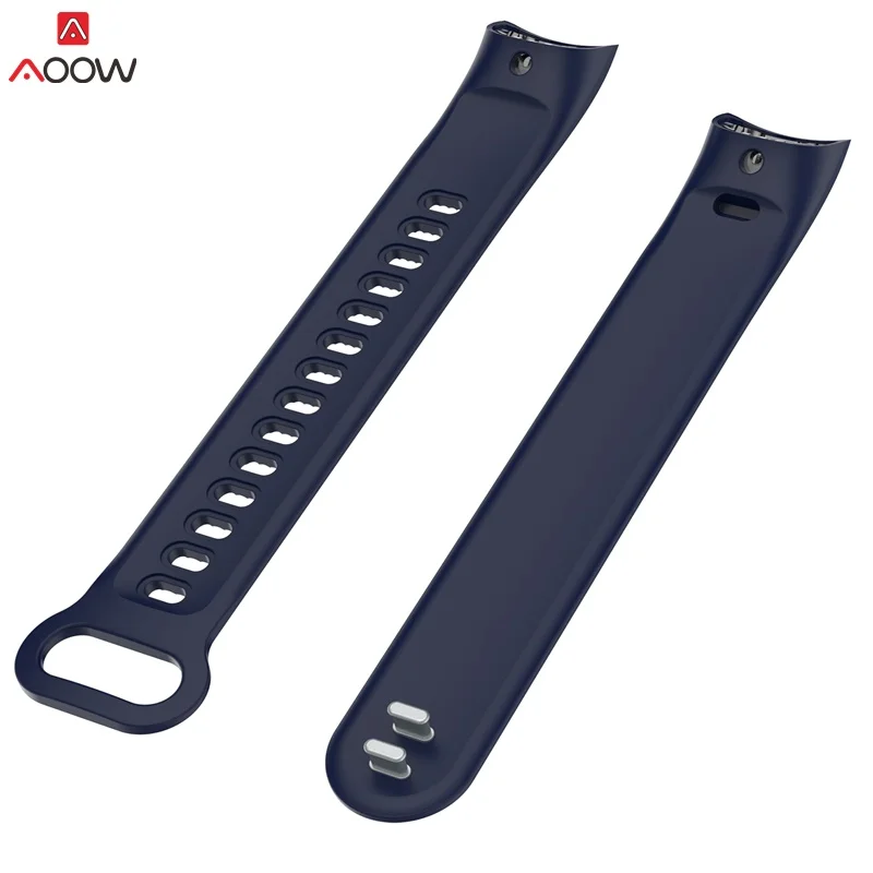 AOOW ремешок для часов Ремешок для huawei Honor Band 3 замена силиконовый черный синий спортивный браслет ремешок с инструментами