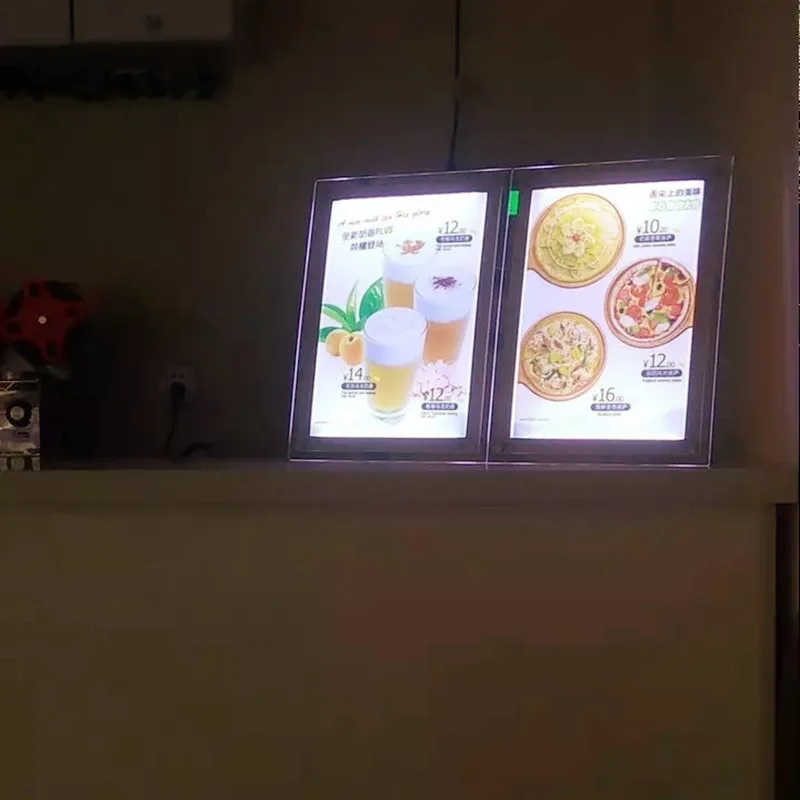 Акриловая рамка для ресторана дисплей меню a4 светодиодная фоторамка лайтбокс|frame