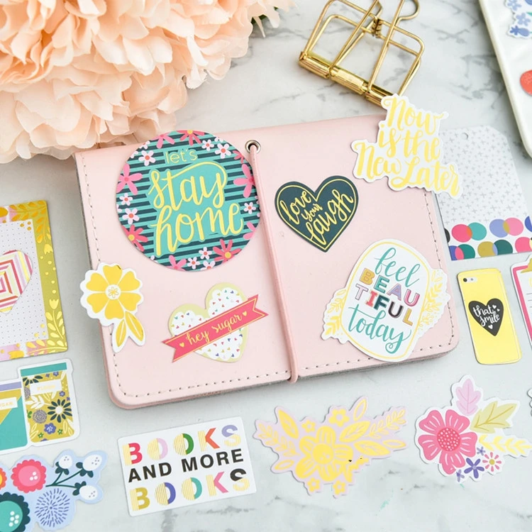 53 шт./компл. Forest Cardstock фольгированные золотые высекальные наклейки для сделай сам