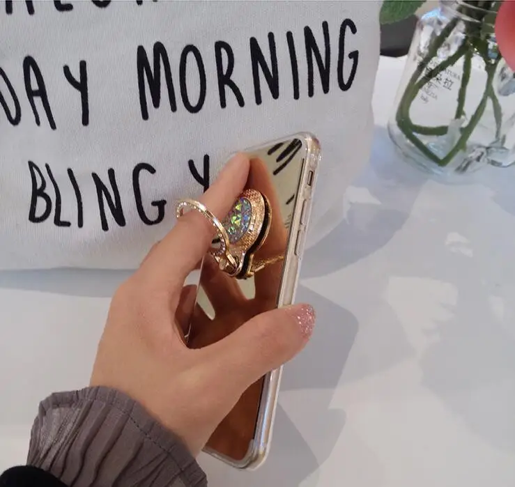 XSMYiss Шикарный чехол для телефона iPhone 7 8 Plus DIY кольцо подставка держатель мягкий