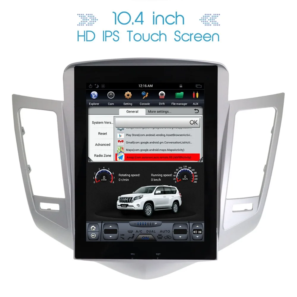Чистый Android7.0 Tesla стиль Автомобильный GPS навигатор для CHEVROLET CRUZE 2009 2013 авто navi