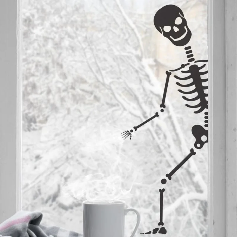 

Halloween Wall Sticker. Bones Party Decor Window Sticker christmas party decoration home living room decoration WSJ19