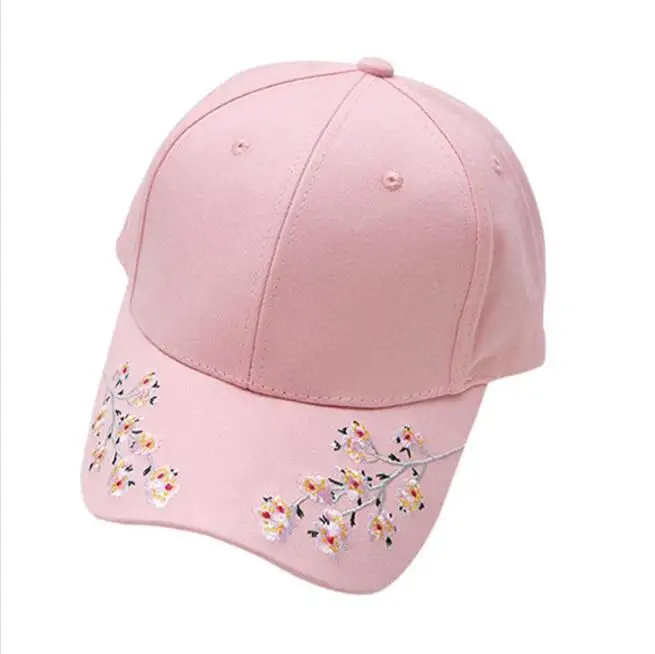 Летняя Совершенно новая Сливовый цветок вышитый бейсболка женские кепки|Мужские