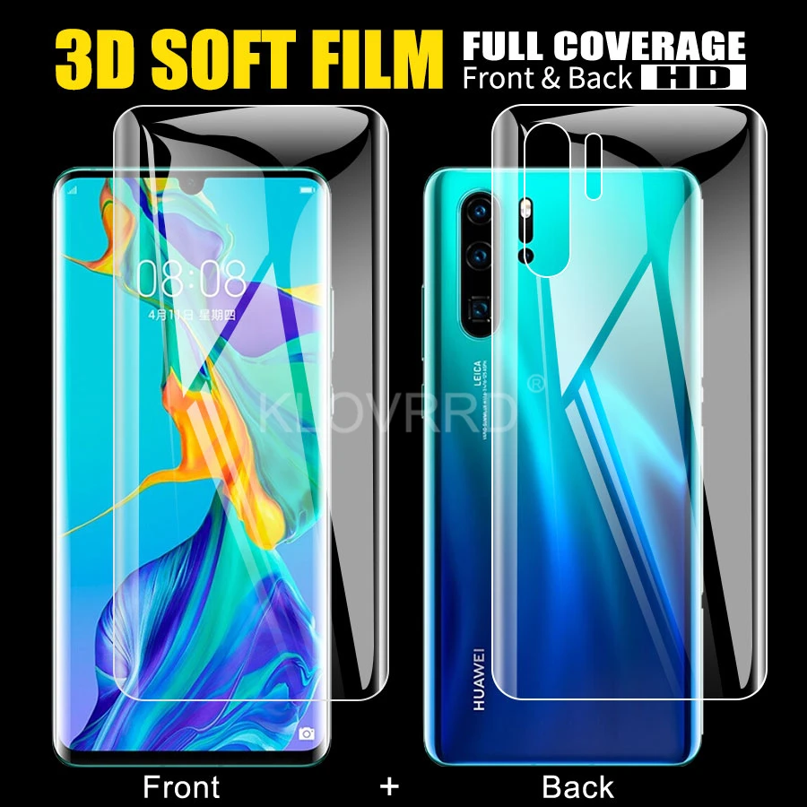 Передняя + задняя мягкая пленка для huawei P30 P20 Lite Pro защитная на весь экран P10 Plus