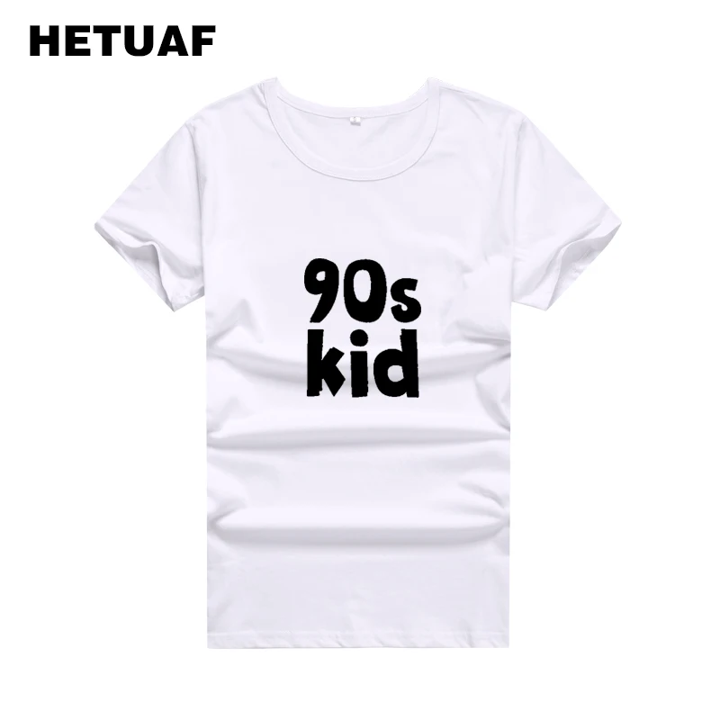 HETUAF 90s детские Harajuku футболки хлопок Для женщин кепки в стиле с принтом букв панк