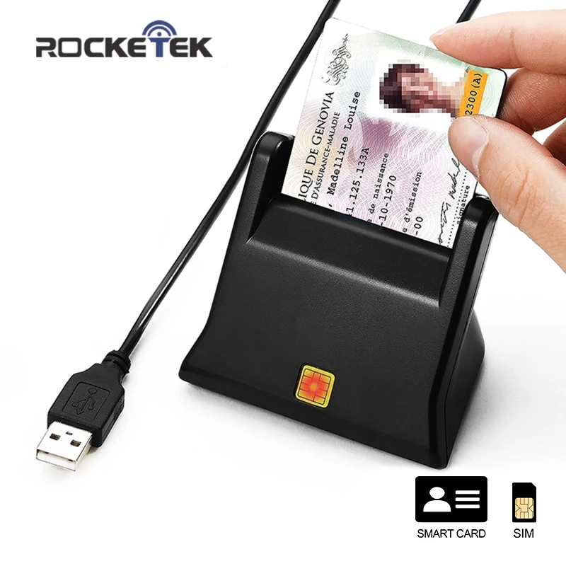 Rocketek USB 2,0 смарт-кардридер CAC ID, банковская карта, sim-карта cloner разъем кардридер адаптер ПК компьютер Ноутбук аксессуары