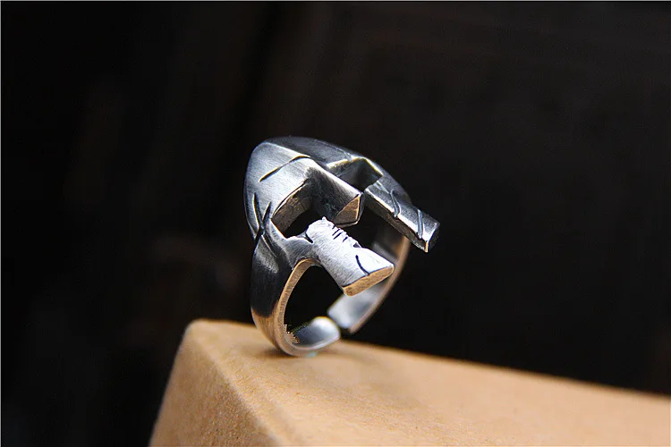 Мужская маска в римском стиле Anel Feminino Chao тайское ретро кольцо с хвостом S925 пробы
