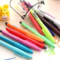 6 pcslot cute korea stationery multicolour gel pen monami plus 04031 fountain pen water brush fiber pen school office supplies