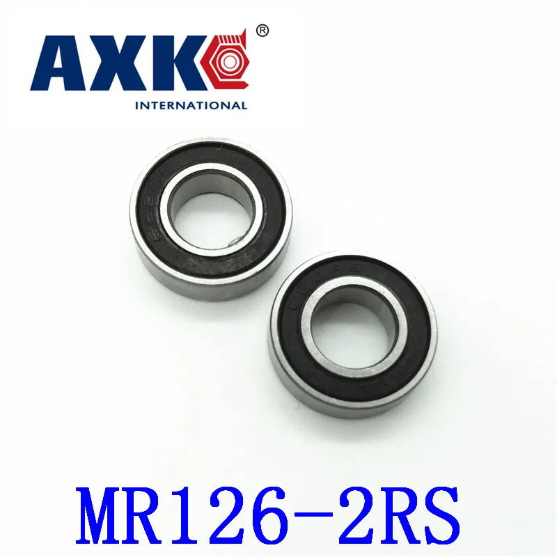 

Axk Free Shipping High Quality 10pcs Mr126-2rs Abec-5 6*12*4 Mm Miniature Ball Bearings Mr126rs L1260
