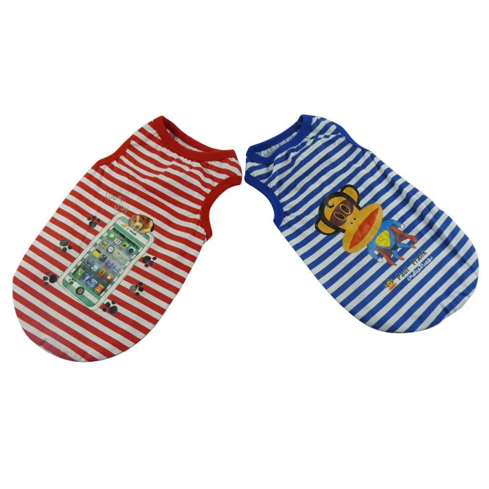 Colorful Stripes Pet Dog Clothes Puppy monkey/phone Vest T-shirt XS S M L XL XXL | Дом и сад