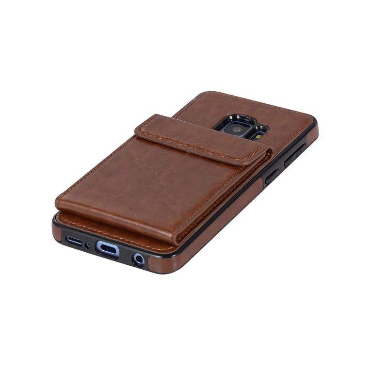 Luxury Flip Case for Galaxy S9 S8 S7 Plus Stand Magnetic Leather Wallet Note 9 8 Credit Card Holder Slot Shell |