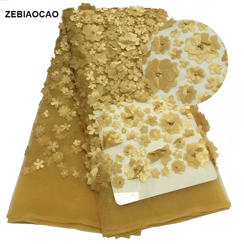 ZEBIAOCAO 2020 африканская кружевная ткань хлопок шнур Тюль нигерийские кружева
