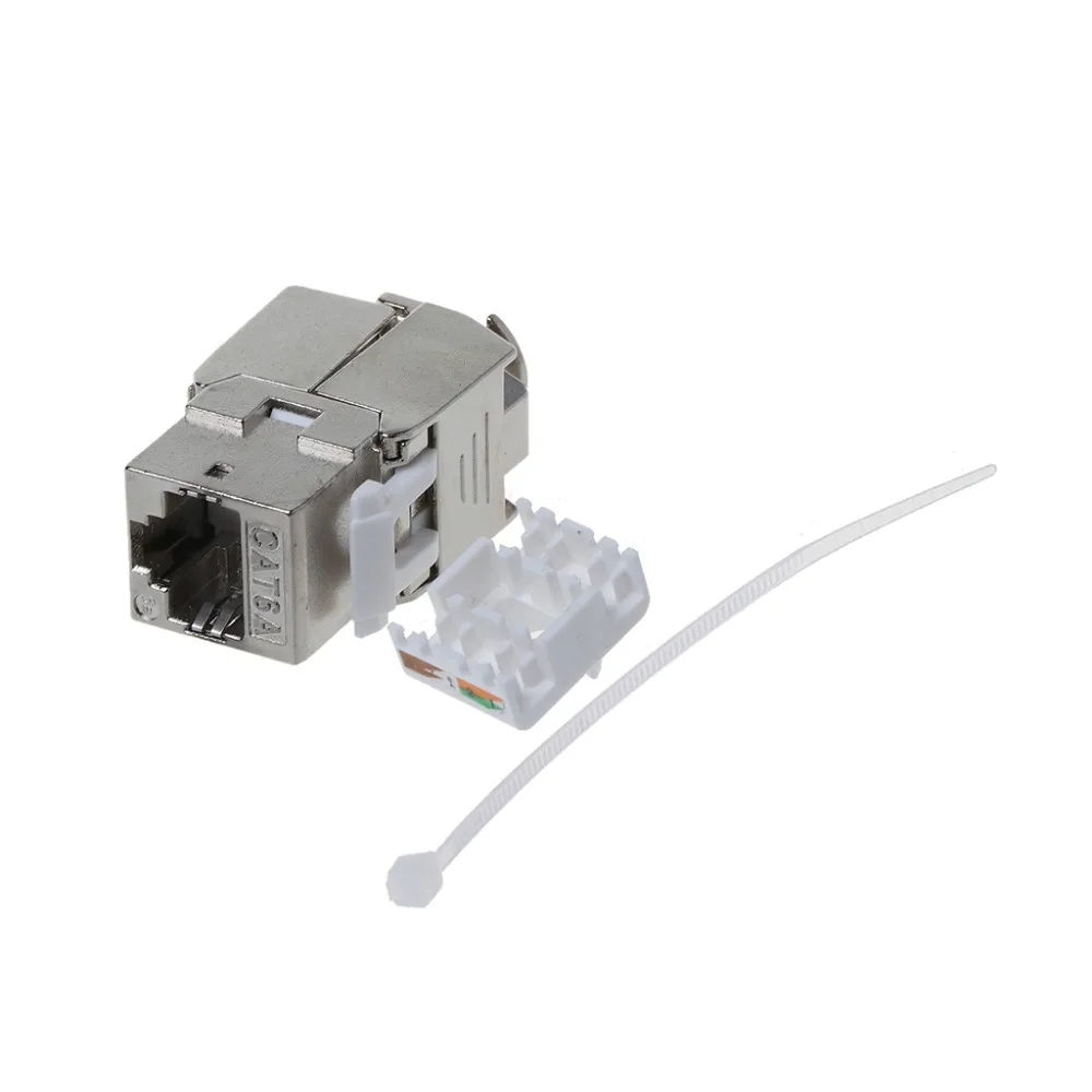 1 шт. RJ45 Keystone Cat6 Cat6A Экранированный FTP модуль из цинкового сплава Keystone Jack сетевой разъем адаптер