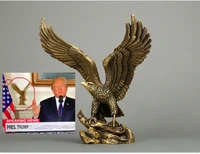 top cool business gift 36cm 2022 top home office efficacious fortune mascot american eagle vulture lanneret bronze art statue