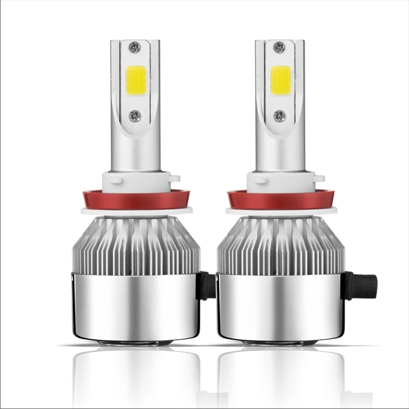 

2pcs/lot H4 H7 H11 H1 H3 9005 9006 COB Car LED Headlight Bulbs Hi-Lo Beam 8000LM 6500K Auto Headlamp Led Car Lights DC12v 24v