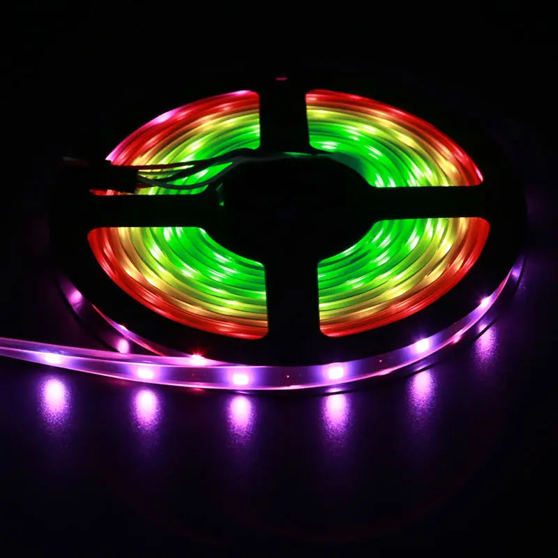 5 м/рулон 30 светодиодный s/м пикс./м WS2812B полосы 5050 WS2812 Цифровой пикселей RGB ТВ лента