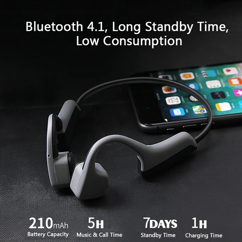VTIN V IPX5 водонепроницаемые Bluetooth 4 1 спортивные наушники 8 костной проводимости