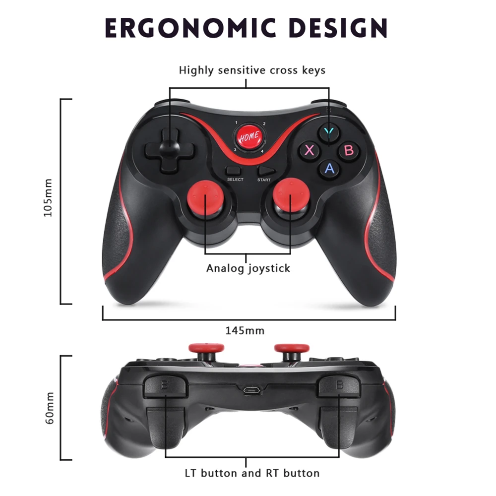 ZOMTOP T3 игра X3 управление Лер умный беспроводной джойстик Bluetooth Android геймпад игровой пульт дистанционного управления T3 телефон ПК телефон планшет