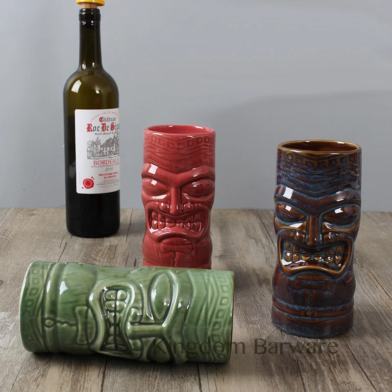 Маска Тотем креативная Tiki кружка для коктейля чашка пивная винная Кружка Керамическая Tiki кружки художественные ремесла креативные Гавайские кружки