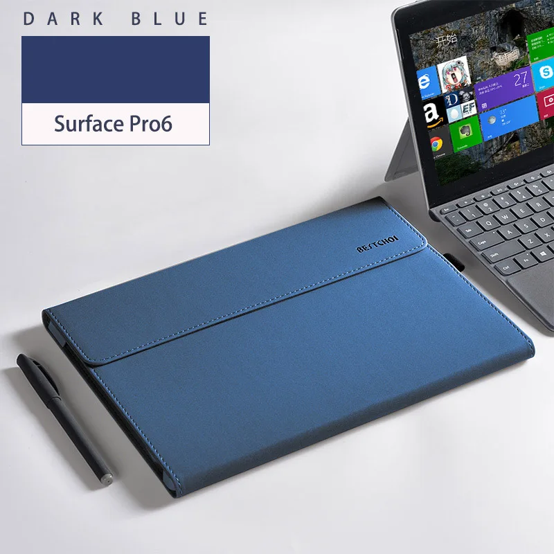 Pro 6 7 5 blue Чехол для планшета для microsoft Surface Go Pro с 6 углами, чехол-подставка для Surface Pro 7 5 4, чехол для женщин и мужчин, сумка для ноутбука - Цвет: Pro 6 7 5 blue