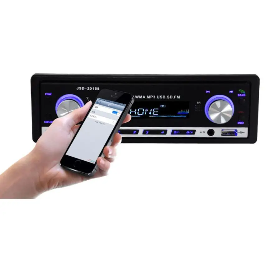 Автостайлинг Bluetooth Авто Радио стерео аудио MP3 плеер FM радио приемник Поддержка Aux вход SD USB Авторадио