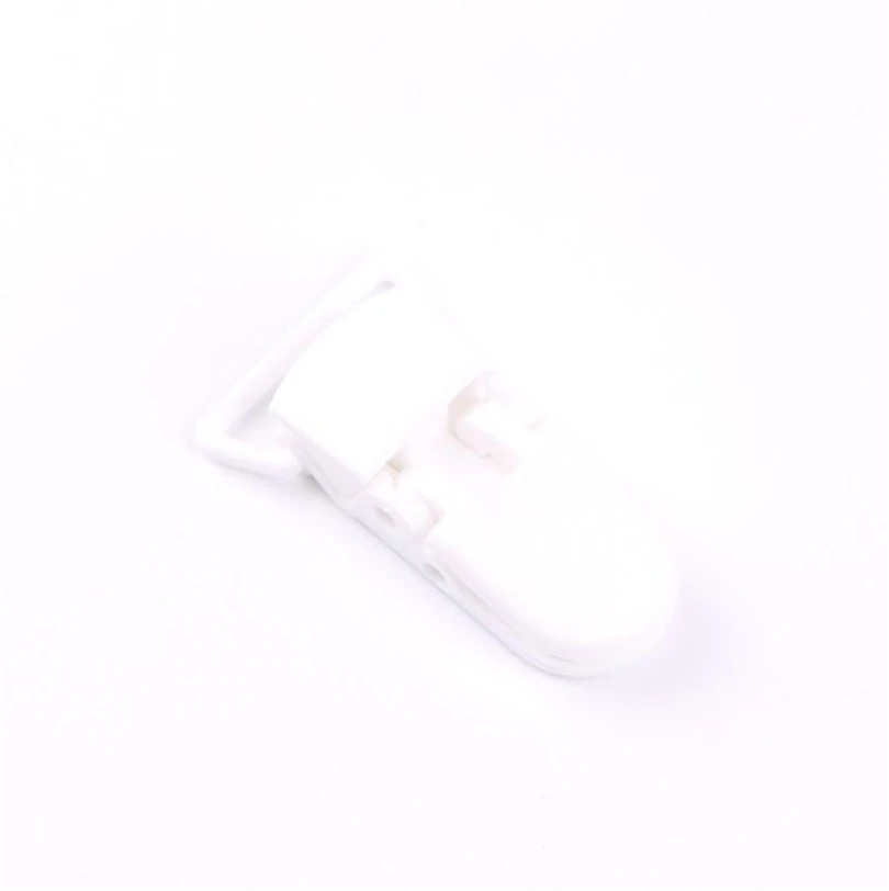 1 white DHK Пластиковая пустышка с зажимом держатель детская соска DIY Материал ленточка аксессуары S794 - Цвет: 1 white