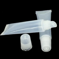 10ml 3050100200pcs clear plastic soft hose tube for lipgloss empty portable squeezable lip paint oil refillable container