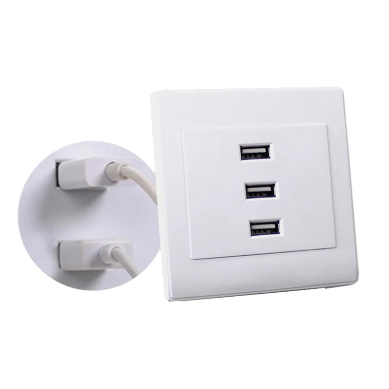 Настенное зарядное устройство с 3 USB-портами 10 А 2 шт. | Электроника