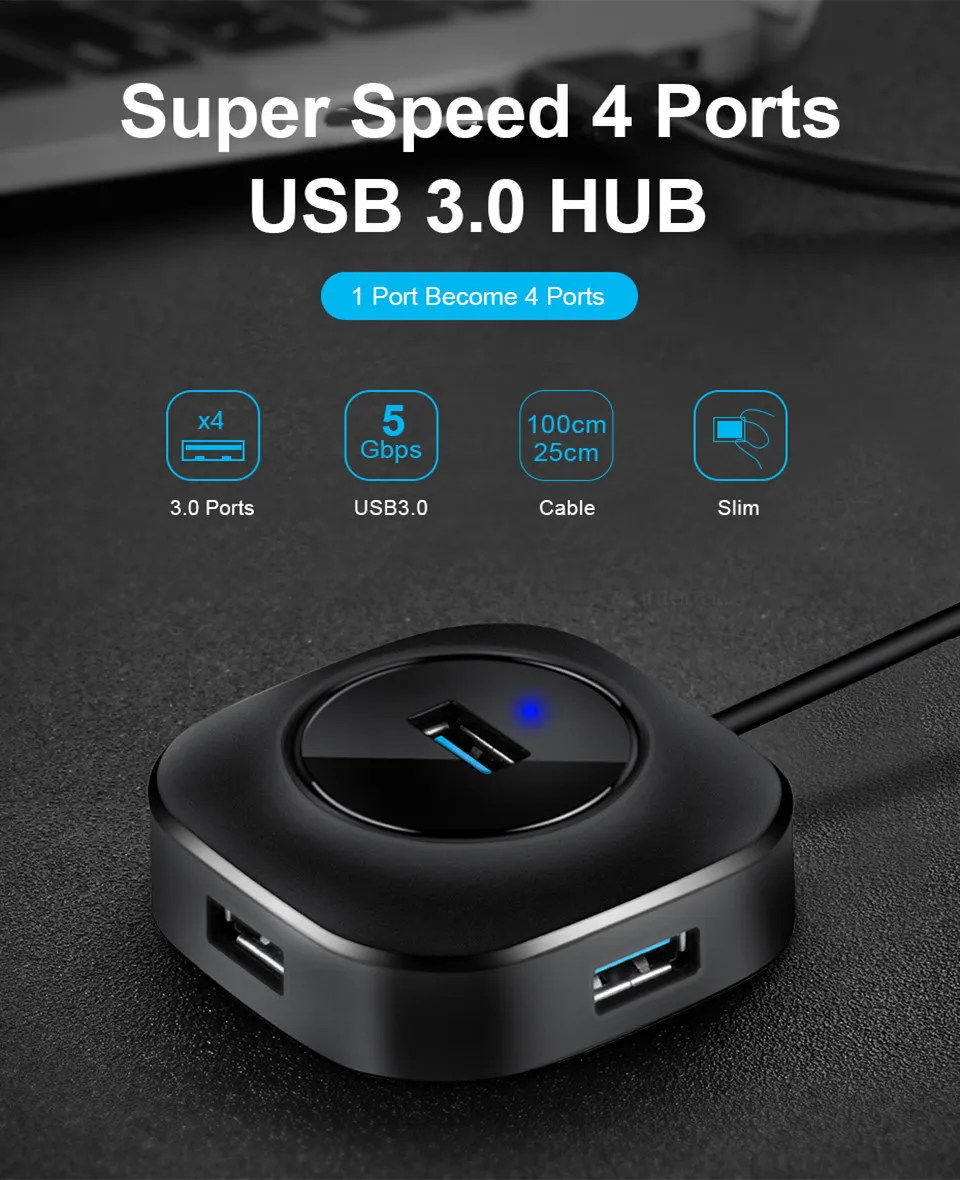 Мульти usb-хаб 3,0 USB C концентратор USB разветвитель type C концентратор 4 порта расширитель USB-C 3,0 Hab адаптер с интерфейсом питания type-C док-станция