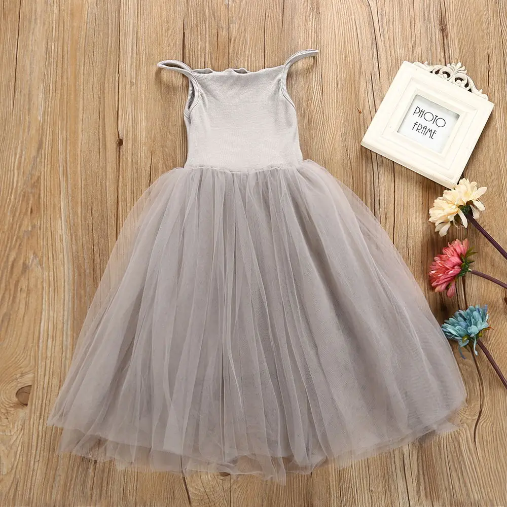 Akexiya New Girl's Dress Hot Sale Spring Summer Girls Cotton Casual Cute With Mesh Net Yarn Dance Party Kid Princess | Детская