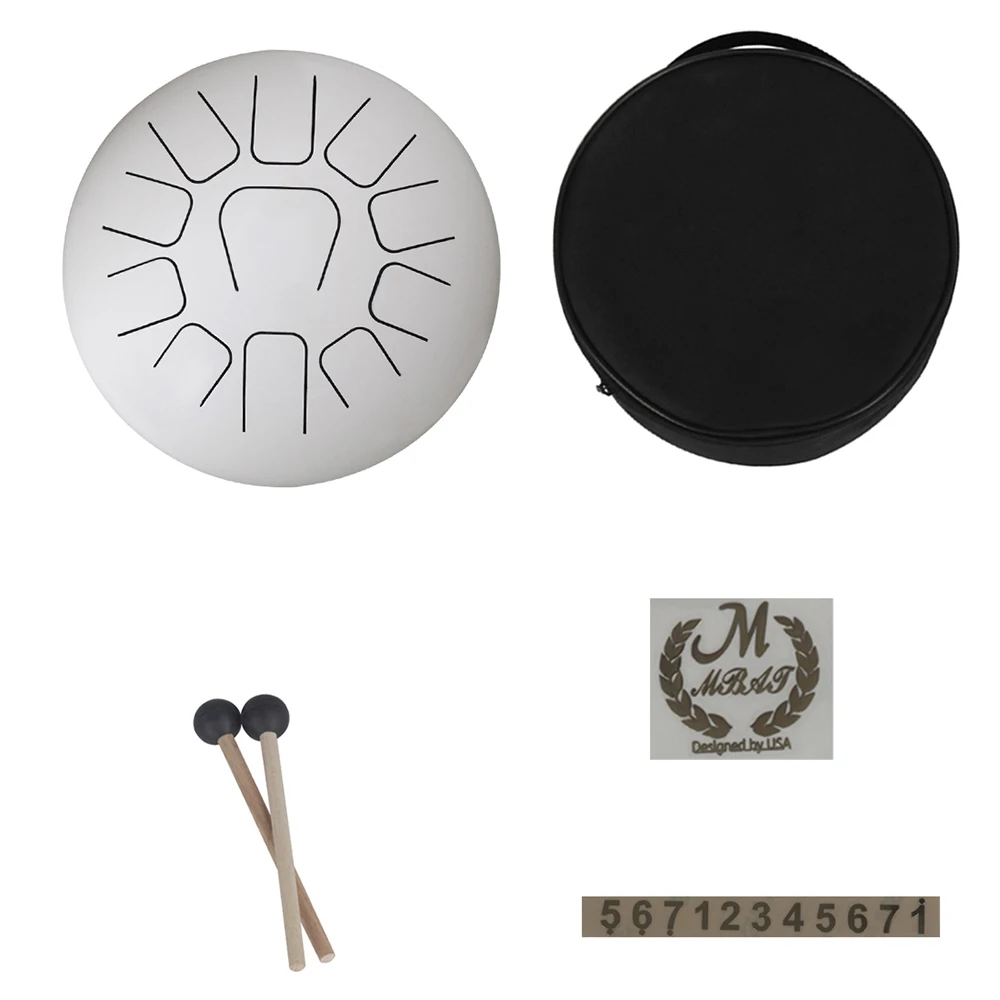 Ударных 12 дюймов Сталь язык барабан 11 тон ручная сковорода ударный инструмент С