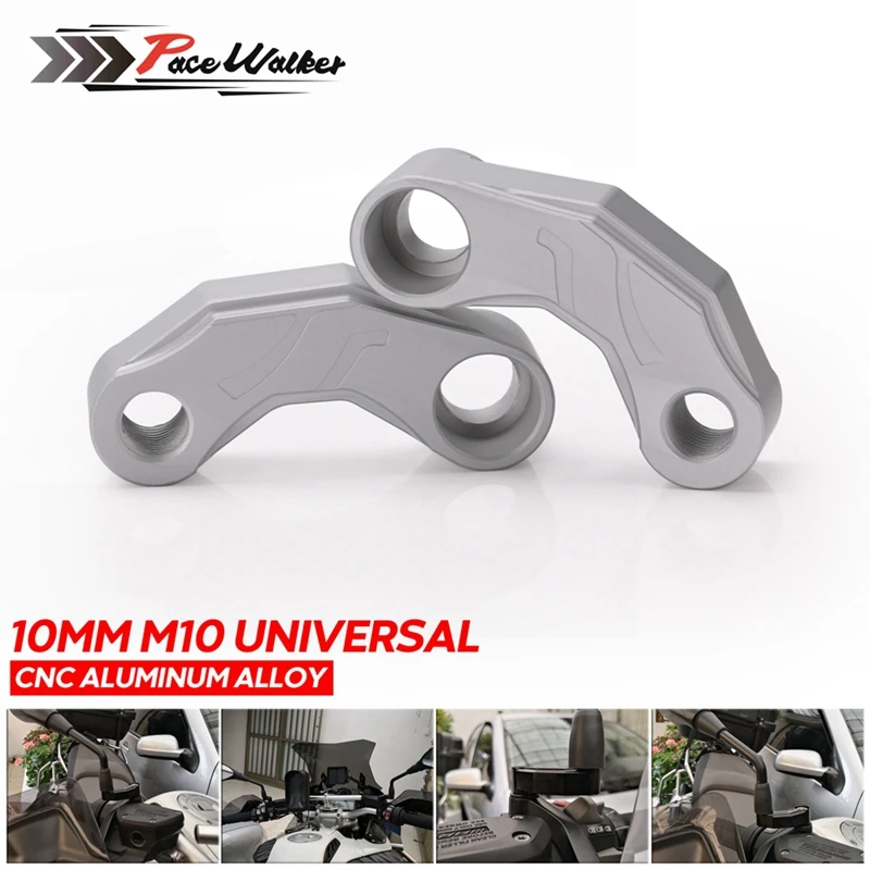 

Motorcycle Universal CNC Aluminum Mirror Mount Riser Extenders Spacers Extension Adapter Adaptor Moto Accessories