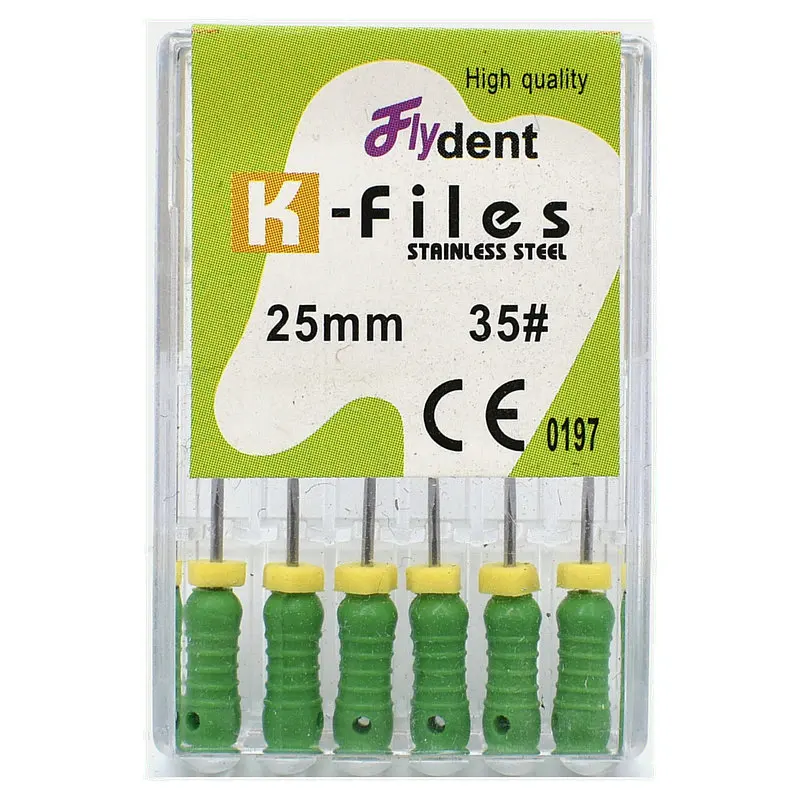 25mm SSK 35 Отбеливание зубов зубные K файлы корневого канала endo файлы стоматологические ручные файлы из нержавеющей стали K H R файлы - Цвет: 25mm SSK 35
