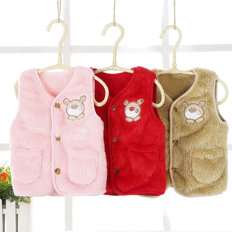 

Baby coat baby clothes cardigan jacket children clothes sleeveless warm polar fleece wadded baby boy clothes girl clothes button