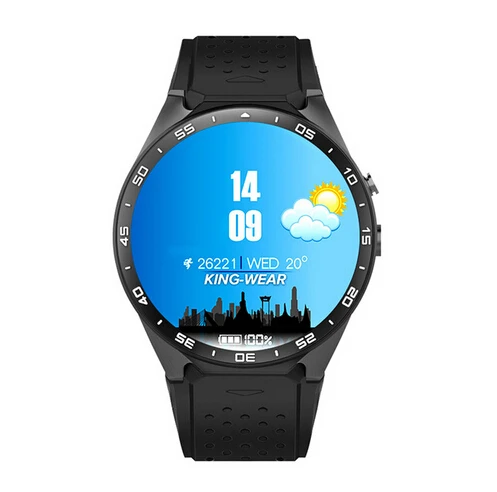 Оригинальные Android 5,1 OS Смарт часы Android 1,39 дюймов MTK6580 SmartWatch телефон Поддержка 3G wifi nano SIM WCDMA - Цвет: Черный