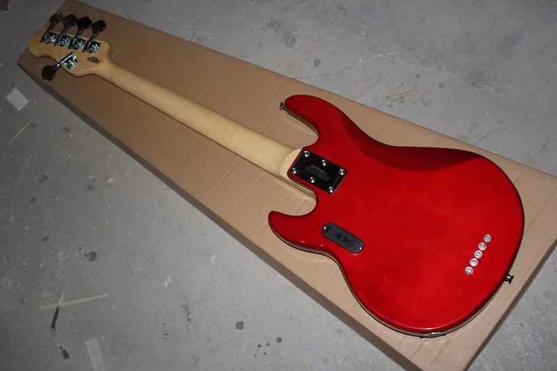 Free shipping High Quality Music Man StingRay 5 Strings Cherry Burst Electric Bass with 9V Battery amplifier circuit 14-5-1 | Спорт и
