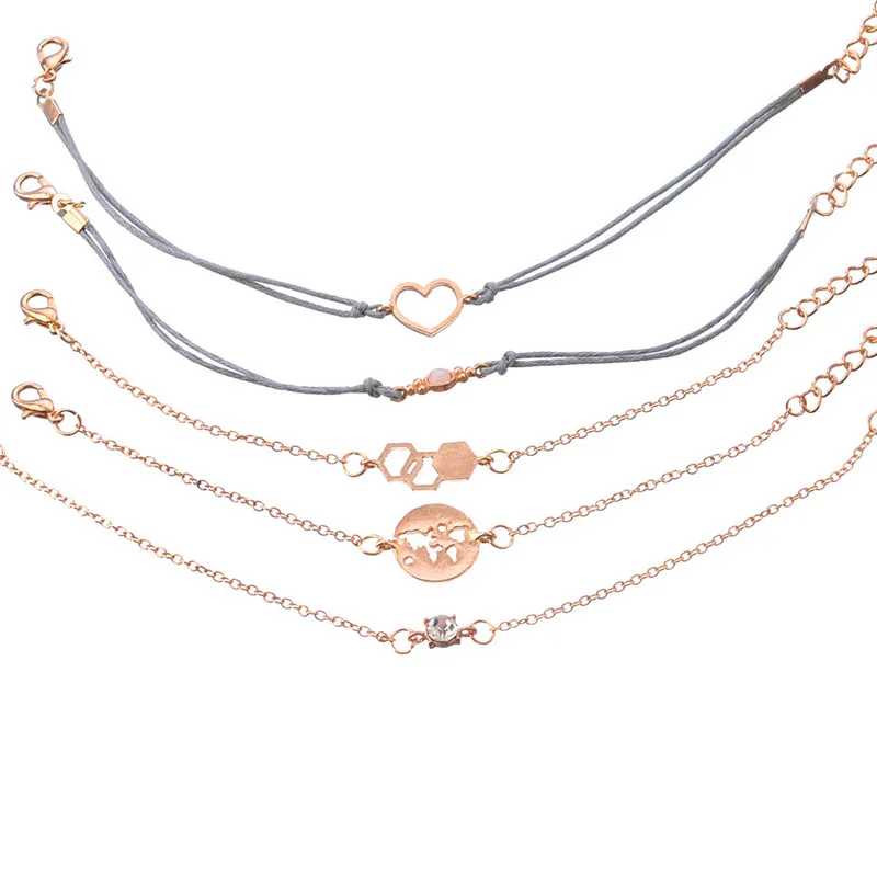 GFLV модный браслет Genmentric Hart Beads подвесные Женские украшения Богемия ветер