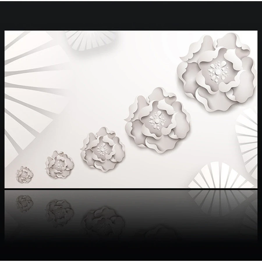 Элегантная серая белая роза полоса 3D комната рельефные обои для 3 d настенная