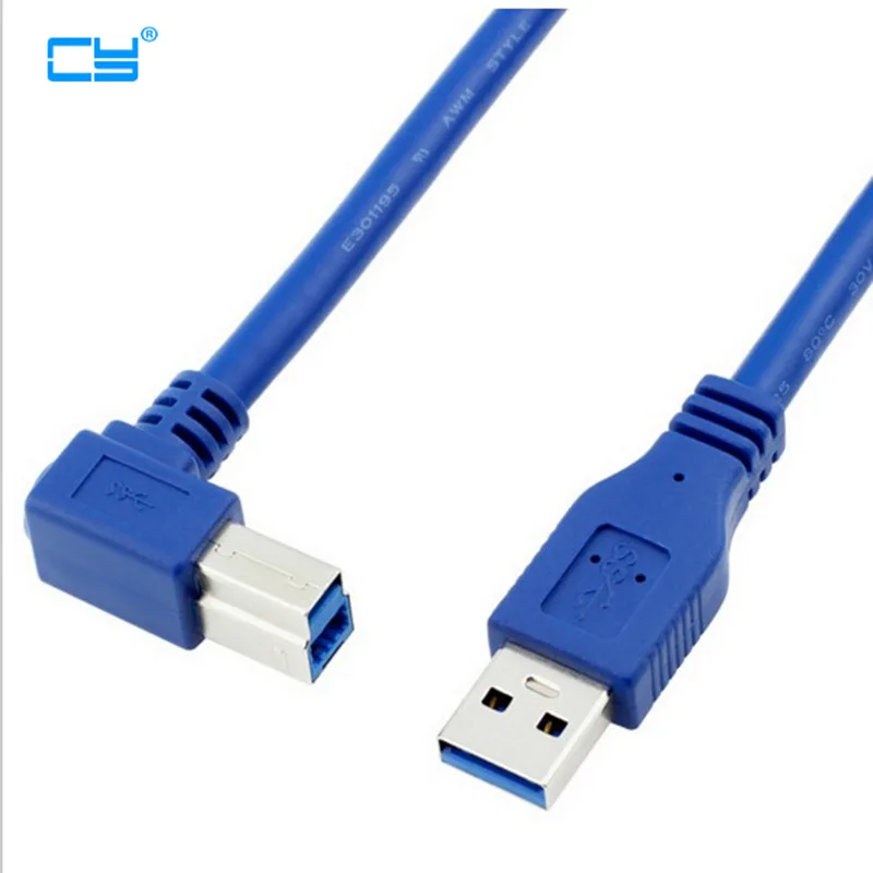 6 футов 2 м USB 3 0 A Тип Мужской прямой в B 90 градусов прямоугольный кабель для