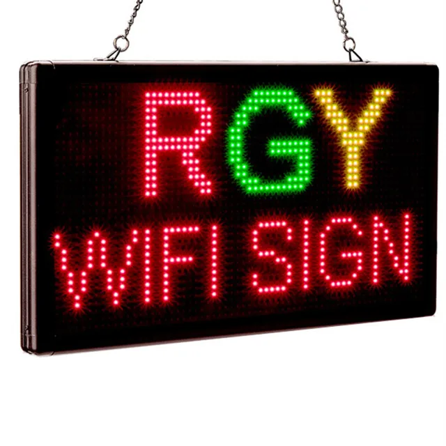 P4.75 Крытый Wifi светодиодный знак RGY 3 цвета программируемый две линии магазин со светодиодным дисплеем сообщение доска идеальное решение для рекламы