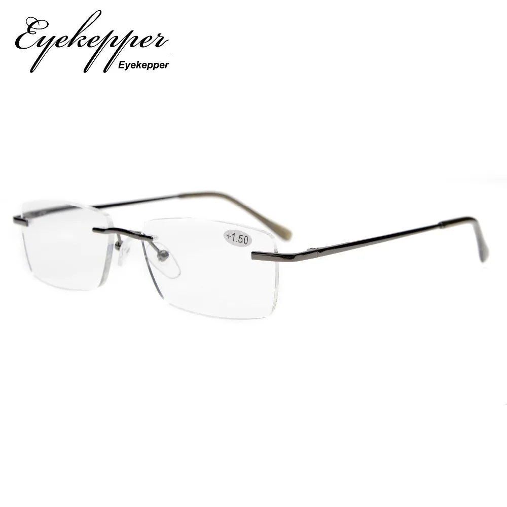 R1612 Eyekepper мужские женские весенние петли без оправы очки для чтения + 0 00 3 00|rimless