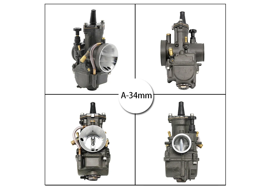Sclmotos-мотоциклетный карбюратор 28 30 32 34 мм PWK OKO Carb с мощной струей подходит для гоночного скутера ATV Racing для 4T мощность двигателя