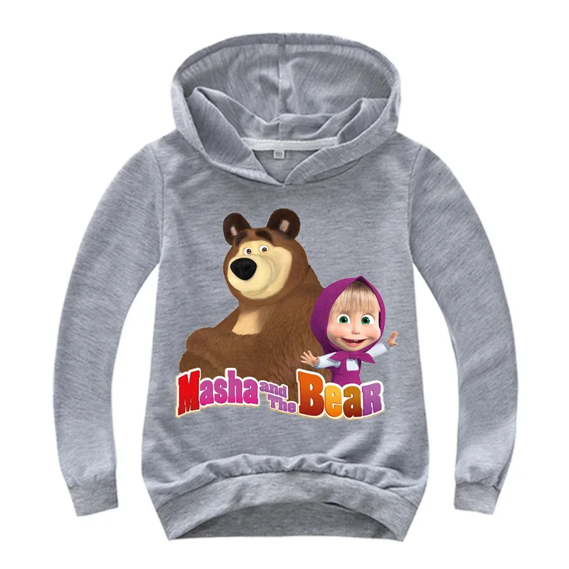 Spring/fall 2019 kids hoodie 2-14 year old girls casual suit cotton pullover 3d-printed bear and sportswear coat Baby tops | Мать и