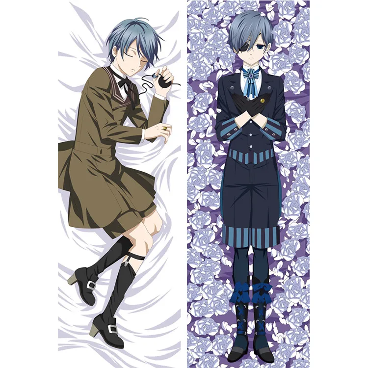 MGF японский аниме черный дворецкий дакимакура Себастиан микаелис Ciel Phantomhive Прохладный обнимающий тело наволочка чехол