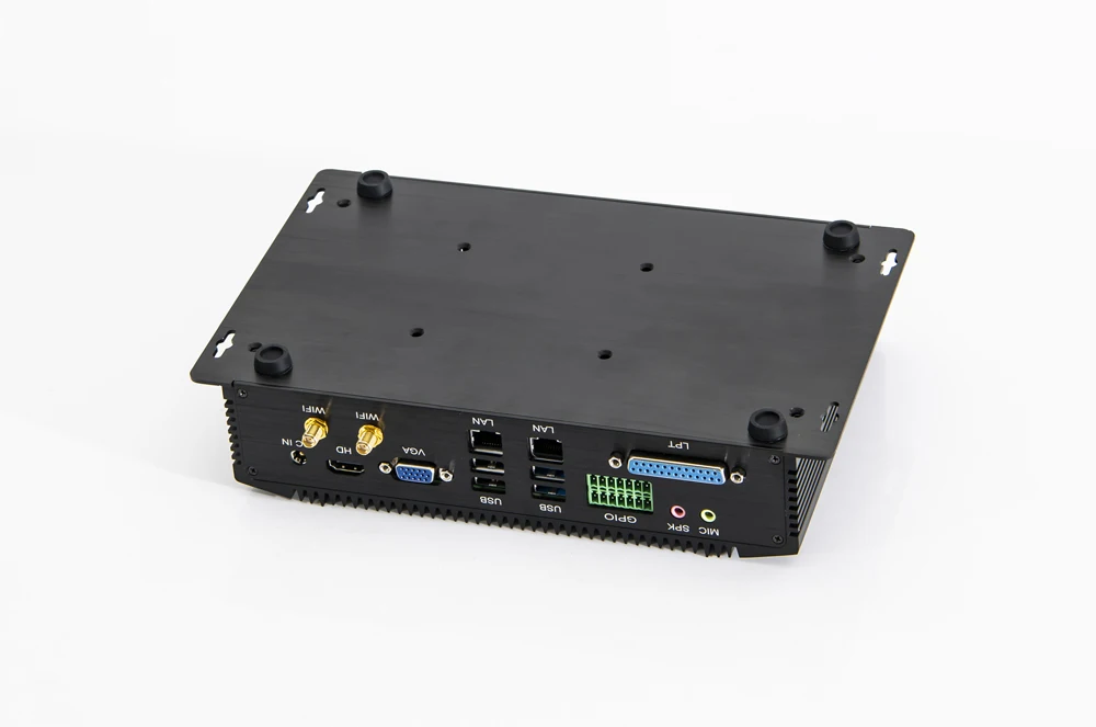 Новейший безвентиляторный мини-ПК с 6* COM GPIO SIM Intel Двухъядерный i7 4500U i5 4200U промышленный мини-компьютер плюс LPT HDMI VGA Dual LAN