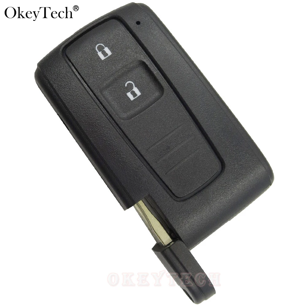 

Okeytech For Toyota PRIUS 2004-2009 COROLLA VERSO Camry 2 Buttons Car Key Case Shell Fob Replacement Smart Key Card with Blade